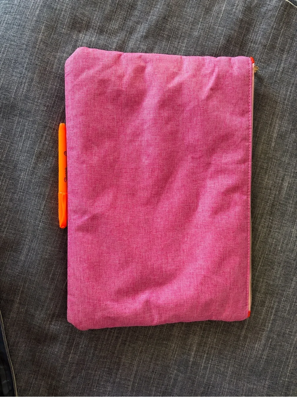 Target Hot Pink Zipper Cosmetic Pouch